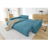 Ropez Plava/tirkizna sklopiva kutna garnitura od samta (promjenjiva) Sara – | shoptok.hr