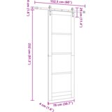 vidaXL Drsna vrata s setom za pritrjevanje ORKDAL Bela 78x232 cm | Shoptok.si