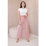 Kesi Włoski Viscose wide-leg trousers dark powder pink | Shoptok.si