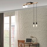  Visilica na sajli CORTINA 2xE27/15W/230V + 2xG9/5W/230V crna/hrast | Eponuda.com