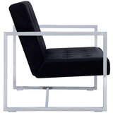 In Kavč dvosed z naslonjali za roke črn krom in žamet | Shoptok.si