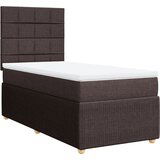 Maison Chic Box spring postelja - Vzmetna postelja z vzmetnico temno rjav 90x190 cm blago SL16732, (21895091) | Shoptok.si