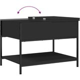  Stolić za kavu crni 70 x 50 x 50 cm konstruirano drvo i metal | shoptok.hr