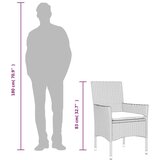  9-dijelni vrtni blagovaonski set s jastucima poliratan i staklo | shoptok.hr