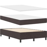 Box Okvir postelje z vzmetnico Temno rjav Tkanina 120 x 200 cm, (22067339) | Shoptok.si