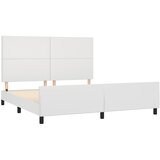  Okvir za krevet s uzglavljem bijeli 160x200 cm od umjetne kože | shoptok.hr