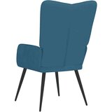 vidaXL Stol za sproščanje moder žamet, (20957207) | Shoptok.si