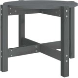 vidaXL Klubska mizica siva Ø 62,5x45 cm trdna borovina | Shoptok.si