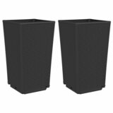 Furnova Vrtna korita 2 kosa črna 32,5x32,5x57 cm PP, (21921787) | Shoptok.si
