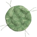 vidaXL Okrugli jastuk s uzorkom lišća Ø 60 x 11 cm od tkanine Oxford | shoptok.hr