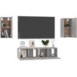  4-dijelni set TV ormarića siva boja betona konstruirano drvo | shoptok.hr