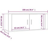  Zidni TV ormarići 2 kom bijeli 100x34,5x40 cm | shoptok.hr