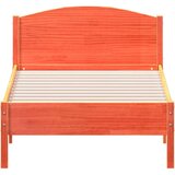 vidaXL Okvir kreveta s uzglavljem voštano smeđi 75x190 cm od borovine | shoptok.hr