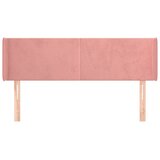  Uzglavlje s ušima ružičasto 147x16x78/88 cm baršunasto | shoptok.hr