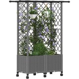  Povišeni krevet s mrežom i krovom Svjetlosiva 124 x 40 x 142 cm | shoptok.hr