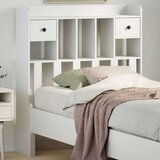 vidaXL Vzglavje s predelki bela 90 cm trdna borovina | Shoptok.si