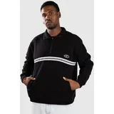 Social Member 1/4 Crew Half-Zip Pulover black
