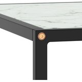  Stolić za kavu crni s bijelim mramornim staklom 80 x 80 x 35 cm | shoptok.hr