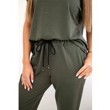 Kesi Włoski Cotton set blouse + trousers khaki | Shoptok.si