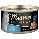 Miamor Feine Filets 6 x 100 g - Bela tuna & škampi v želeju Cijene
