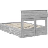  Krevetna konstrukcija s ladicama Siva Sonoma 135 x 190 cm | shoptok.hr