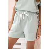 Kesi Włoski Women's punto set with short sleeves and shorts dark mint | shoptok.hr