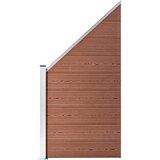 vidaXL Ograjni panel WPC 95x(105-180) cm rjav Cene