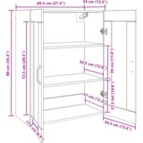 vidaXL Viseci zidni kabinet Smeđa 69.5 x 34 x 90 cm Konstruirano drvo | shoptok.hr