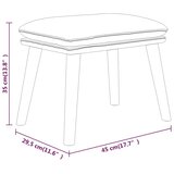  Tabure crni 45 x 29 5 x 35 cm od tkanine - Crna 1 Svjetlosmeđa | shoptok.hr
