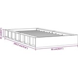 vidaXL Posteljni okvir črn 75x190 cm 2FT6 trden les | Shoptok.si