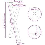 vidaXL noge za blagovaonski stol u obliku slova x, 2 kom, bijele, 50 x (72-73) cm, čelik | shoptok.hr