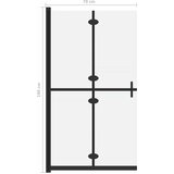  Sklopiva pregrada za tuširanje matirano staklo ESG 70 x 190 cm | shoptok.hr