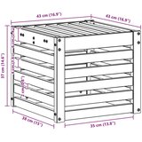  Vanjska stolica klupa Prirodna 43 x 43 x 37 cm - Prirodna 40 cm Zatvoren prostor za noge | shoptok.hr
