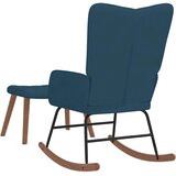  Stolica za ljuljanje s osloncem za noge plava baršunasta | shoptok.hr