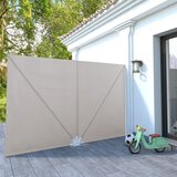 vidaXL Zložljivo stransko platno za teraso krem 300x200 cm Cene
