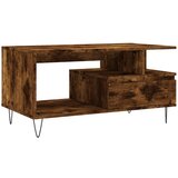  The Living Store Klubska mizica dimljeni hrast 90x49x45 cm inženirski les - Klubska Mizica, (21453421) | Shoptok.si