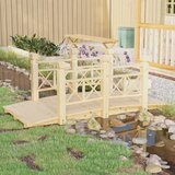 vidaXL Vrtni most z ograjami 150x67x56 cm trdna smrekovina | Shoptok.si