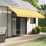vidaXL Zamjenska tkanina za rub tende žuto-bijela prugasta 4 m | shoptok.hr