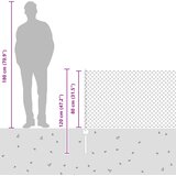  Ograda od lančanih veza s postom 10 x 0,8 m Siva Mreža | shoptok.hr