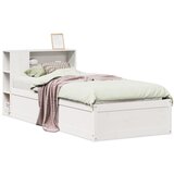 Maison Chic Postelja za odrasle - Posteljni Okvir brez vzmetnice bel 90x200 cm trdna borovina, (22082494) Cene