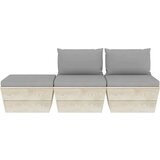  3-dijelna vrtna garnitura od paleta od smrekovine s jastucima | shoptok.hr