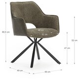 Marckeric Zelene podstavljene blagovaonske stolice u setu s naslonima za ruke 2 kom Mariel – | shoptok.hr