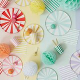 Meri Meri Papirnati prtički v kompletu 16 ks Mint Stripe – | Shoptok.si
