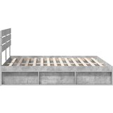  Konstrukcija postelje Beton 180 x 200 cm Masivno borovo les, (5000103601) | Shoptok.si