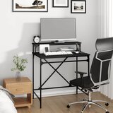  Radni stol crni 80 x 50 x 90 cm konstruirano drvo i željezo | shoptok.hr