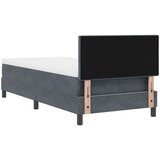 Box Spring Postelja z Vzmetnico Temno Siva 90x200 cm Žamet, (22052535) | Shoptok.si