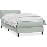 Box spring postelja z vzmetnico Svetlo siva 80x210 cm žamet, (21792401) | Shoptok.si
