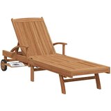 Ležaljka za sunčanje Smeđa 195 x 59 x 78,5 cm Čvrsto teak drvo | shoptok.hr