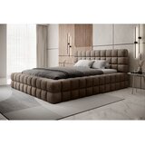 ELTAP Svjetlo smeđi tapecirani bračni krevet s prostorom za odlaganje s podnicom 180x200 cm Dizzle – | shoptok.hr