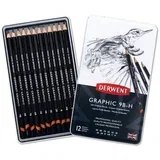 Graphic Soft set grafitnih olovaka 9B–H, 12 komada u metalnoj kutiji (34215)